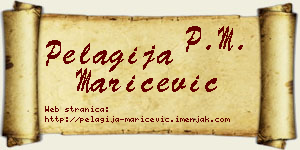 Pelagija Marićević vizit kartica